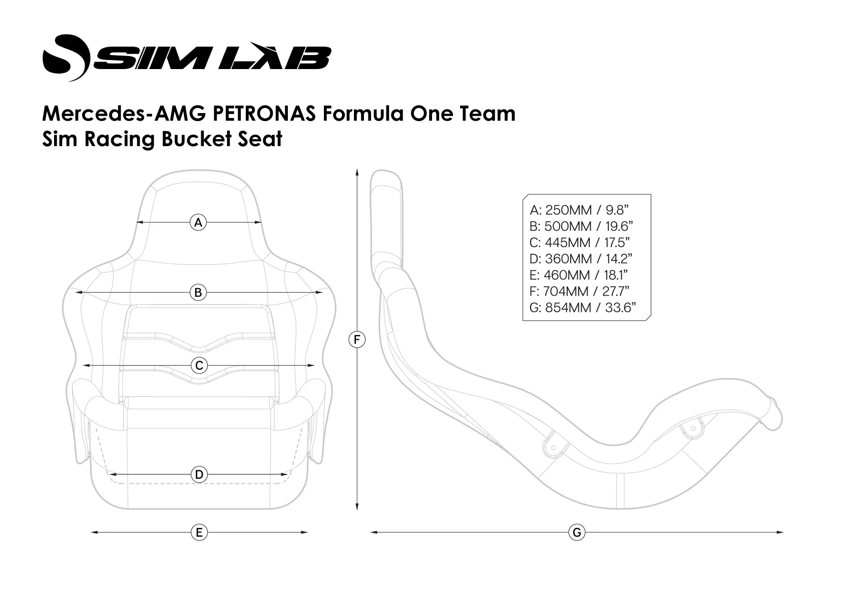 Mercedes-AMG PETRONAS Formula One Team Sim Racing Seat - Image 3