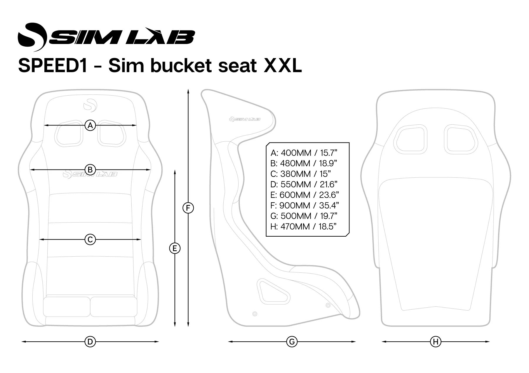 Sim-Lab Speed 1 Bucket Seat - Image 10
