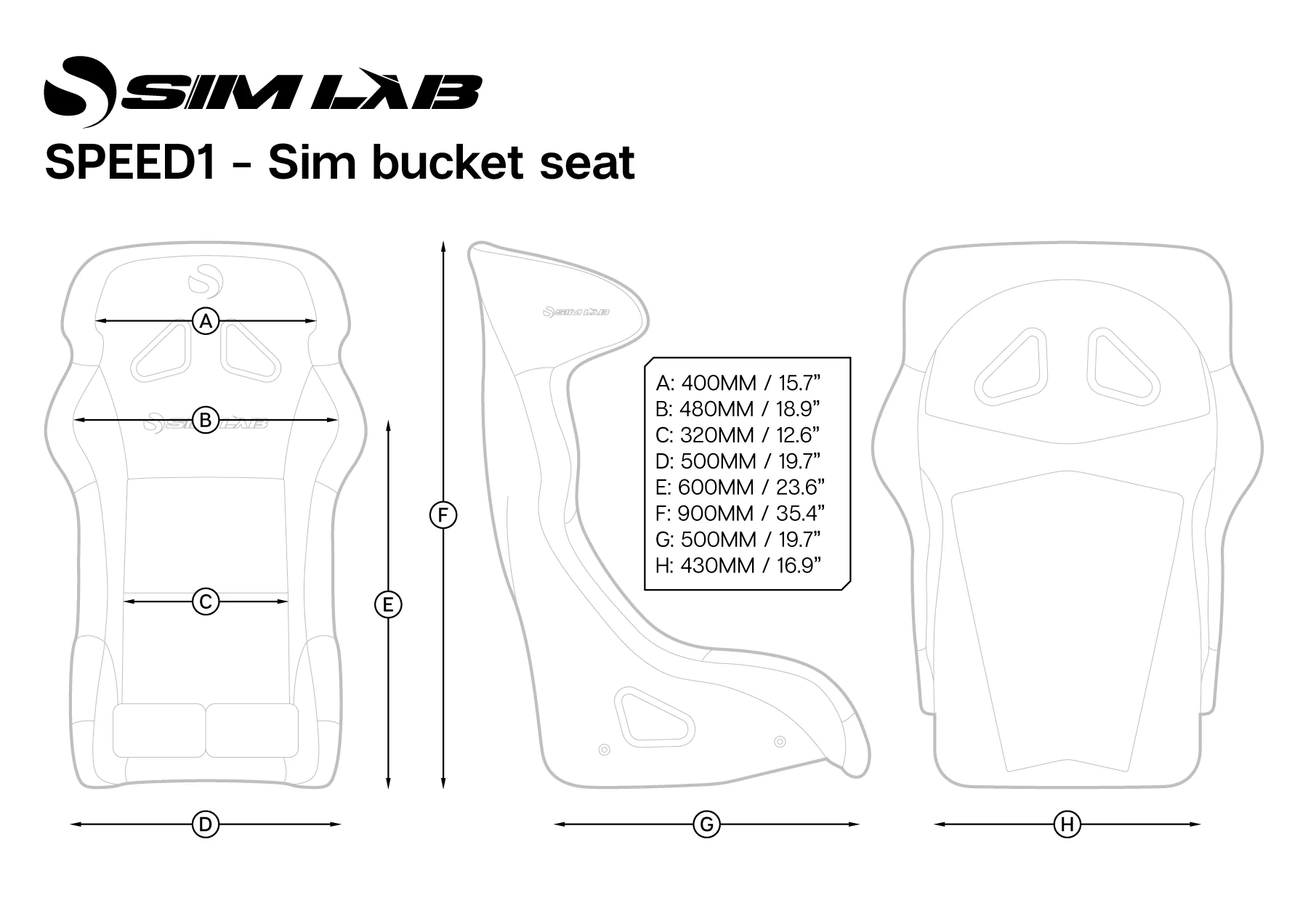 Sim-Lab Speed 1 Bucket Seat - Image 11